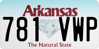 AR license plate 781VWP