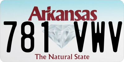 AR license plate 781VWV