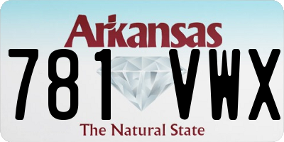 AR license plate 781VWX