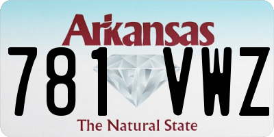 AR license plate 781VWZ