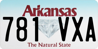 AR license plate 781VXA