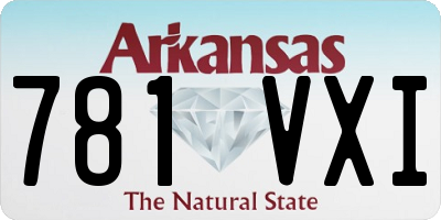AR license plate 781VXI
