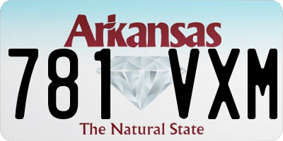 AR license plate 781VXM