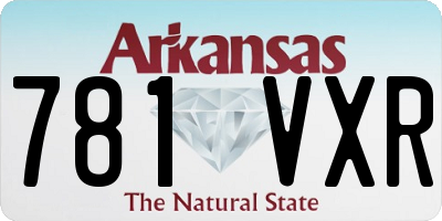 AR license plate 781VXR