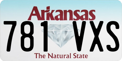 AR license plate 781VXS