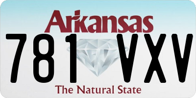 AR license plate 781VXV