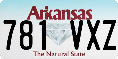 AR license plate 781VXZ