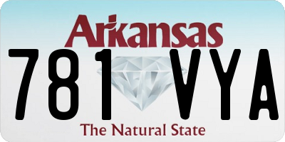 AR license plate 781VYA