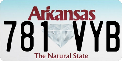 AR license plate 781VYB
