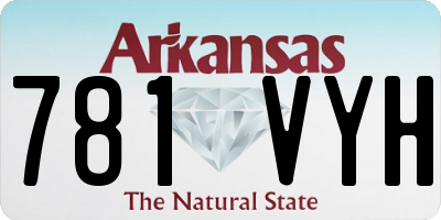 AR license plate 781VYH