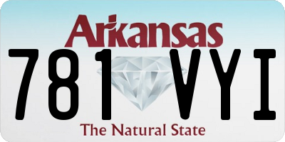AR license plate 781VYI