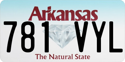 AR license plate 781VYL