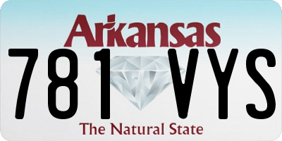 AR license plate 781VYS