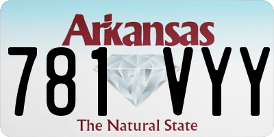 AR license plate 781VYY