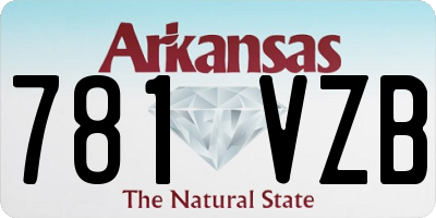 AR license plate 781VZB