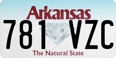 AR license plate 781VZC