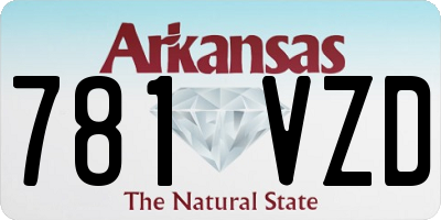 AR license plate 781VZD