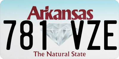 AR license plate 781VZE