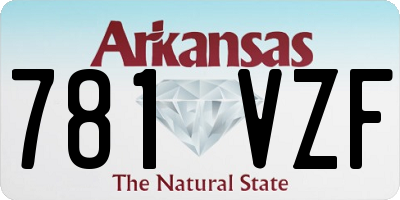 AR license plate 781VZF