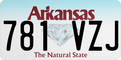 AR license plate 781VZJ