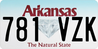AR license plate 781VZK