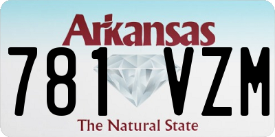 AR license plate 781VZM