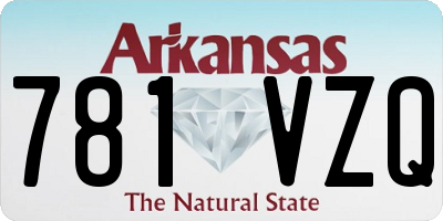 AR license plate 781VZQ