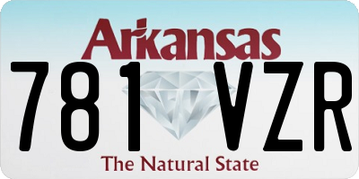 AR license plate 781VZR