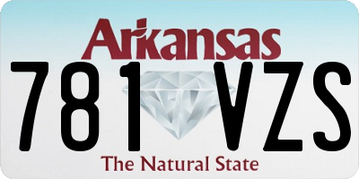 AR license plate 781VZS