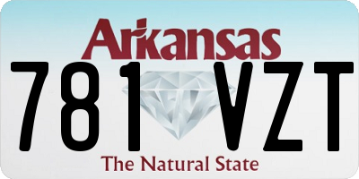 AR license plate 781VZT