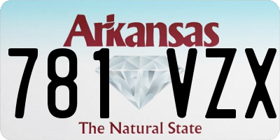 AR license plate 781VZX