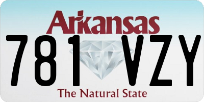 AR license plate 781VZY