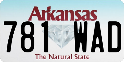 AR license plate 781WAD