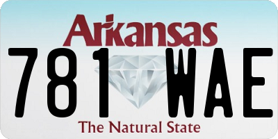 AR license plate 781WAE