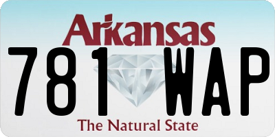 AR license plate 781WAP