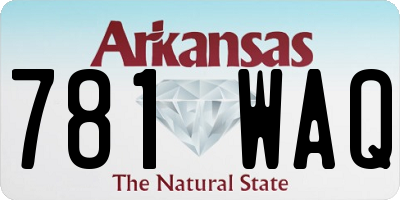 AR license plate 781WAQ