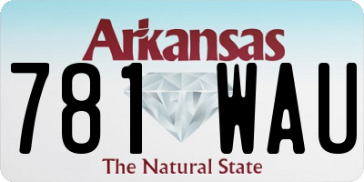 AR license plate 781WAU