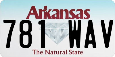 AR license plate 781WAV