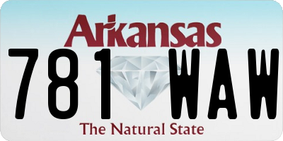 AR license plate 781WAW