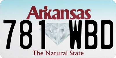 AR license plate 781WBD