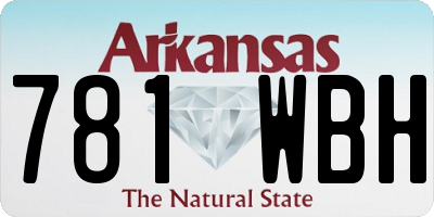 AR license plate 781WBH