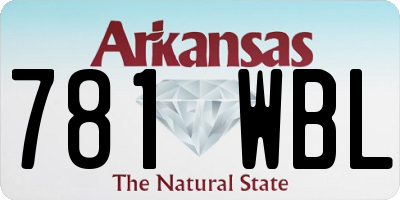 AR license plate 781WBL