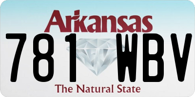 AR license plate 781WBV