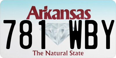 AR license plate 781WBY