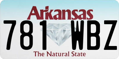 AR license plate 781WBZ