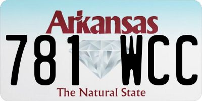 AR license plate 781WCC