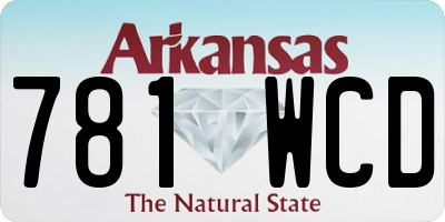 AR license plate 781WCD