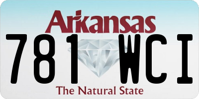 AR license plate 781WCI