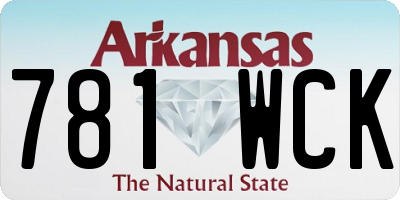 AR license plate 781WCK