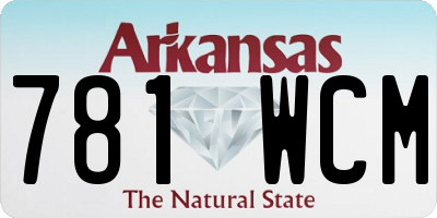 AR license plate 781WCM